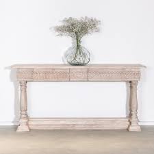 Refectory Wooden Acacia Console Table