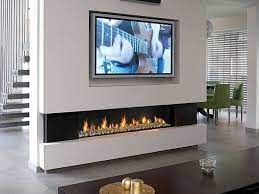 slimline gas fireplaces with tv above