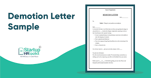 demotion letter template