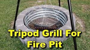 The mesh grate for cooking hot dogs, steak, chicken, fish, or veggies over the open fire creates perfect grill marks on food without any hassle. Tripod Grill Setup For Fire Pit Adjustable Pulley System Youtube