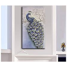 Extra Large Peacock Canvas Painting