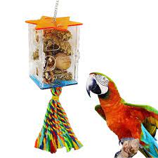 bird foraging toys parrot feeder