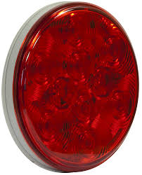 Buyers 4 Round Stop Turn Tail Light 10 Led Red Bulk Foxtail Lights