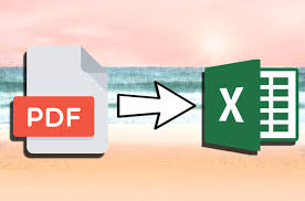 how to convert pdf table to excel