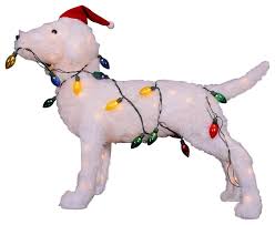 Product title husky dog & santa cat with solar lighted gift sled unique outdoor metal christmas decoration average rating: 28 5 3 D Standing Decorative Dog Lighted Christmas Outdoor Decoration Contemporary Outdoor Holiday Decorations By Northlight Seasonal Houzz