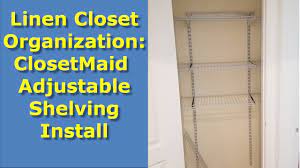 Linen Closet Organization Ideas: ClosetMaid Shelving Install - YouTube