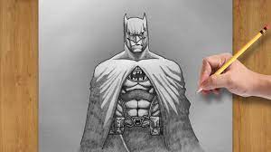 Comic book style batman drawing. How To Draw Batman In Comic Style Easy Drawing Timelapse Youtube