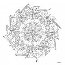 An intricate mandala inspired by indian art and deisgn. Mandalas Coloring Pages For Adults