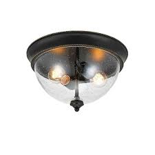 hton bay 2 light 13 in bronze flush mount ceiling light