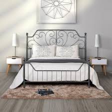 homy casa queen size black standard bed