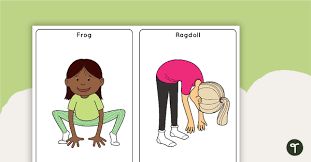 yoga poses for kids posters teach