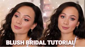 blush toned bridal makeup tutorial