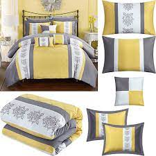 10 piece comforter set king size yellow