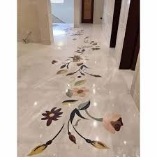 inlay residential marble flooring