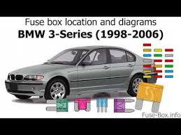 Does anyone have a diagram of a 2006 bmw 325i engine. Fuse Box Location And Diagrams Bmw 3 Series E46 1998 2006 Youtube