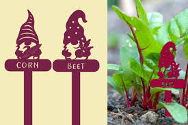 Garden Markers With Gnomes Svg