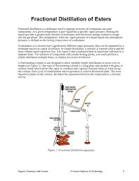 Fractional Distillation Of Esters Manualzz Com