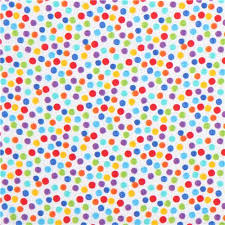 Timeless Treasures Colorful Dot Fabric In White Dots Stripes