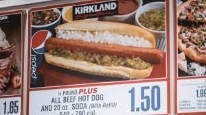 a costco hot dog from the food court