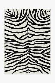 zebra black rug