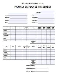 Sample Employee Timesheet 17 Examples In Word Pdf