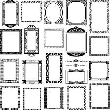 Black And White Border Corner Patterns 01 Vector Free Vector In