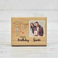 romantic personalized wooden photo