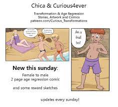 Female to male age regression comic by chica -- Fur Affinity [dot] net
