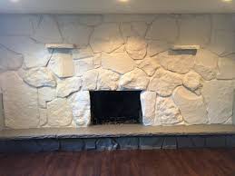 How To Paint A Dated Rock Fireplace