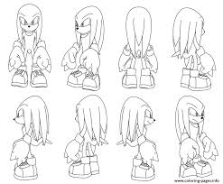 Do not include these words. Knuckles The Echidna Turning By Darkhedgehog23 Coloring Pages Printable