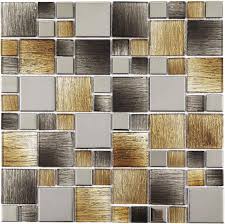 Adedeo Glass Mosaic Tile Brown And
