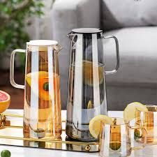Amber Beside Carafe Glass Water Pitcher