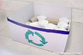 diy recycling bin for kids tzu chi