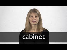 to ounce cabinet in british english
