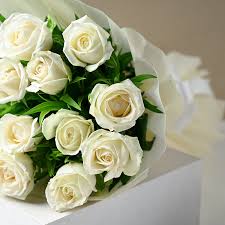 eternity white roses bouquet flower