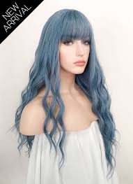 Our long length wigs have several different styles to choose from. Blue Wavy Synthetic Hair Wig Ns269 Wig Is Fashion