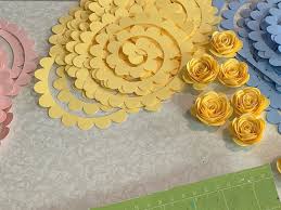 paper rose free rolled flower template