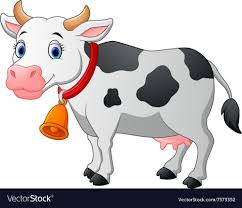 cartoon happy cow royalty free vector