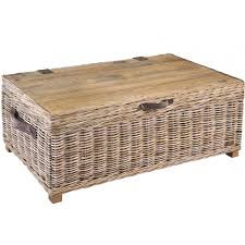 Washed Natural Rattan Coffee Table