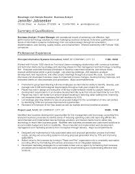 Business Analyst Project Manager Resume Templates At