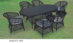 Black Wicker Garden Furniture Set Rs