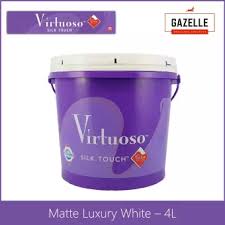 Boysen Virtuoso Odorless And Anti Bacterial Paint With Teflon Matte Luxury White 4l