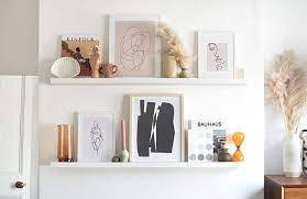 tips on styling a picture ledge ledge