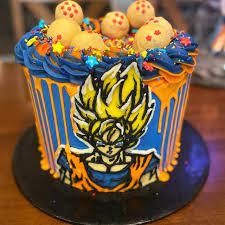 All Buttercream Dragon Ball Z Cake For My Husbands Birthday Fondanthate gambar png