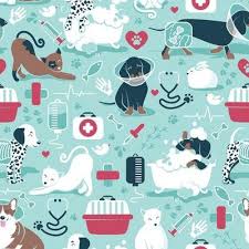 The road to my heart is paved with paw prints. Veterinary Fabric Wallpaper And Home Decor Spoonflower