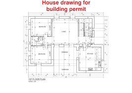 draw house drawing with scale for