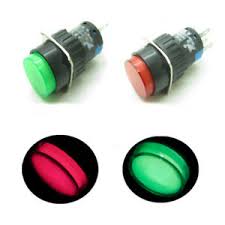 16mm Push Button Switch Round With Led Indicator Light No Nc 12v 24v 220v Ebay
