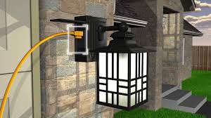 Sunbeam Led Wall Lantern With Gfci And Sensor Youtube