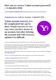 recover yahoo account pword