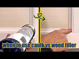 how to use caulk and wood filler or